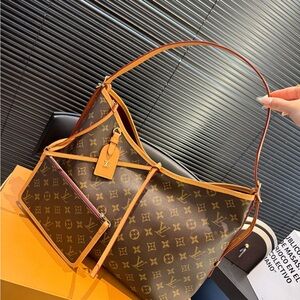 Louis Vuitton Tan and Brown Monogram Shoulder Bag